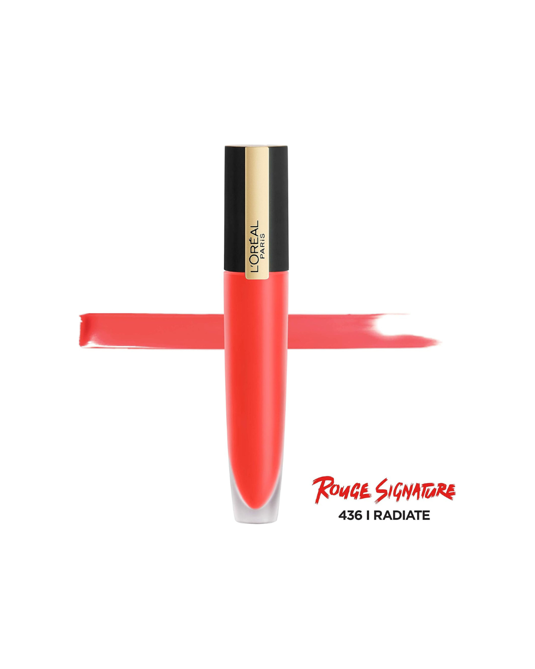 L'Oreal Paris Matte Lipstick Rouge Signature, 436 I Radiate, 6.3 Milliliters