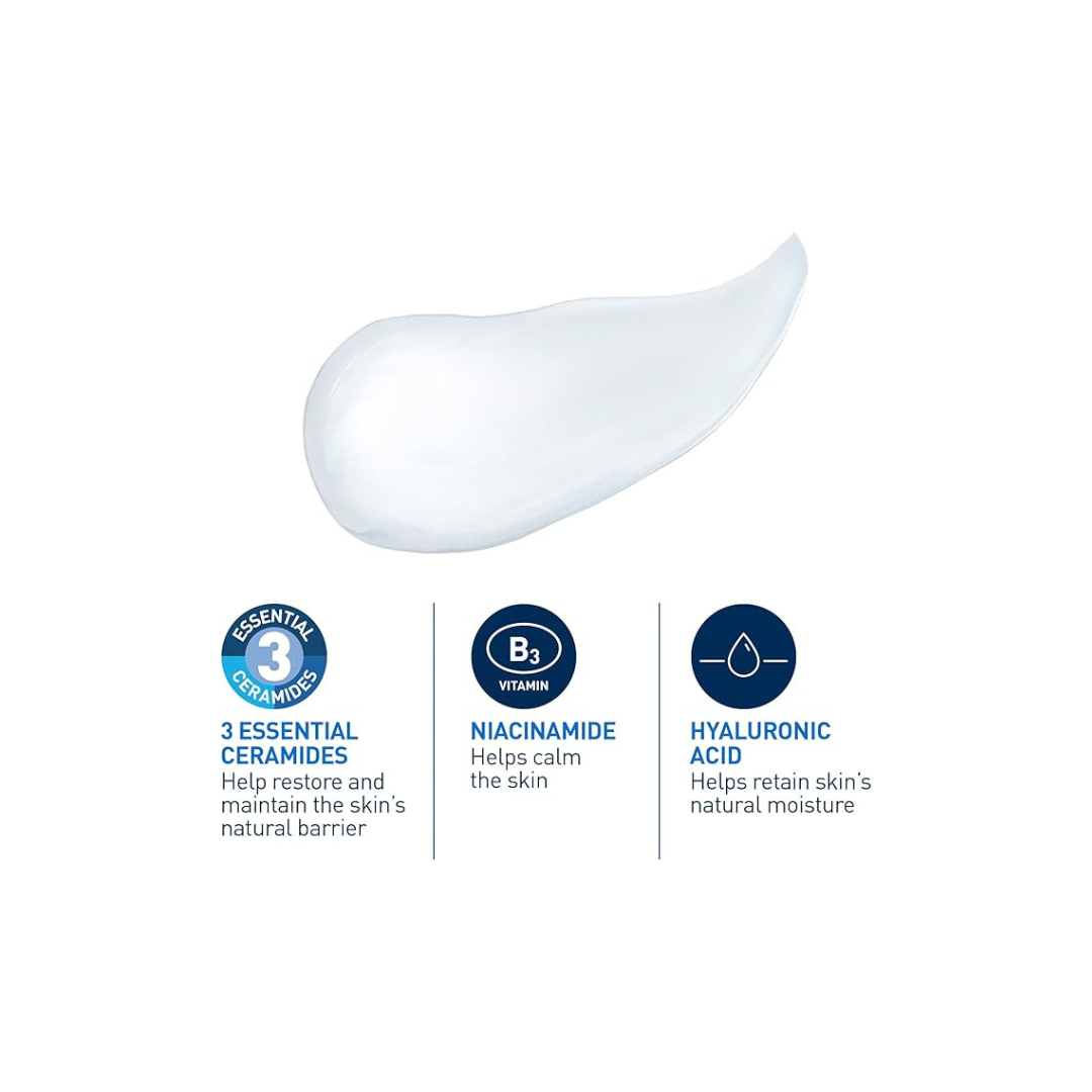 CeraVe Ultra-Light Moisturizing Gel, Lightweight Face Moisturizer with Ceramides, Niacinamide, Hyaluronic Acid, Fragrance-Free, Dermatologist Recommended, 52 ML