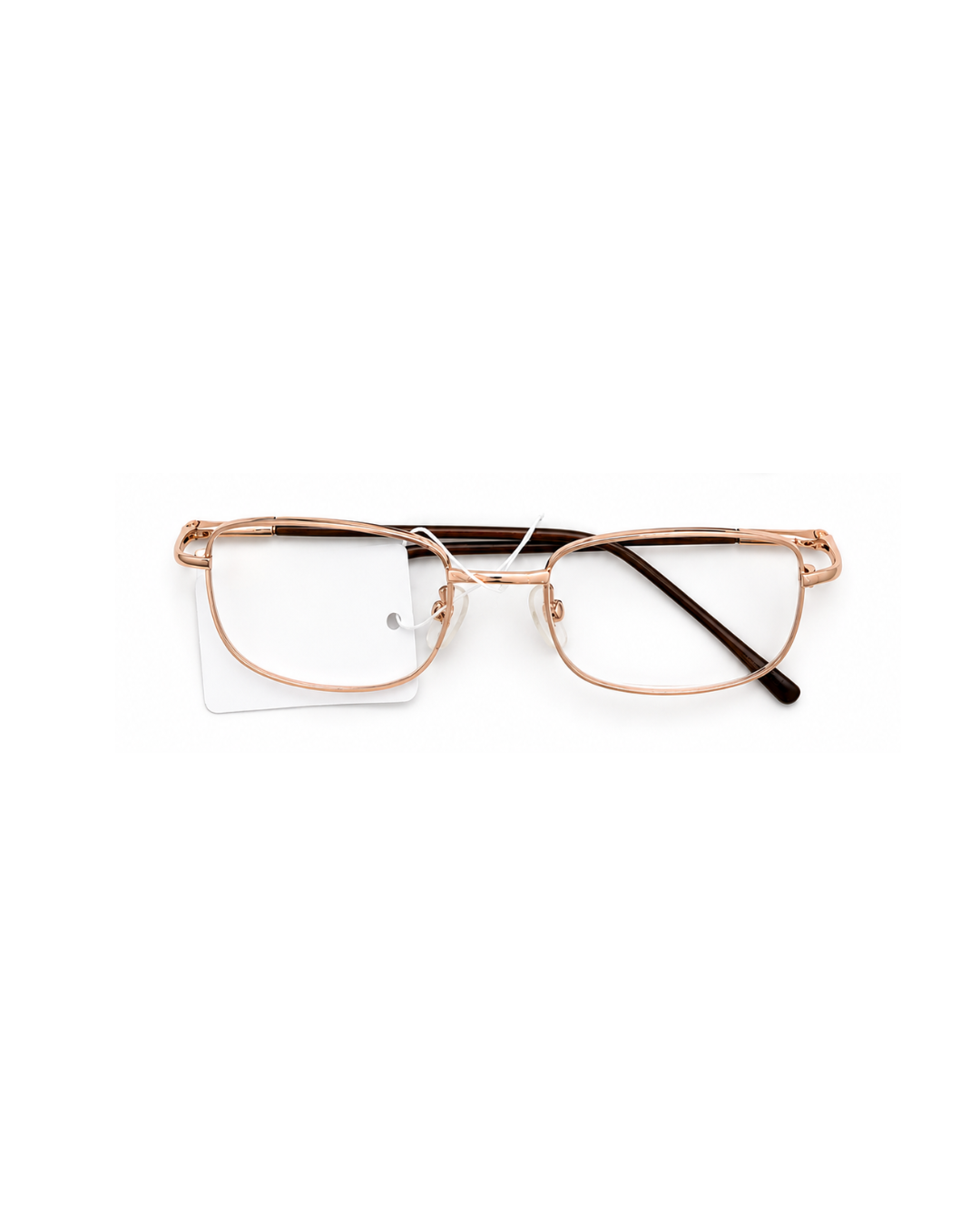 Wide Square Metal Reading Glasses (Copper)