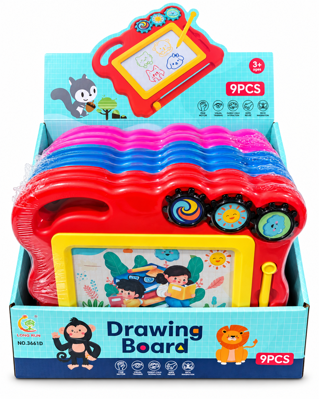 Kids Drawing Board with Stylus – Colorful Educational Writing Tablet