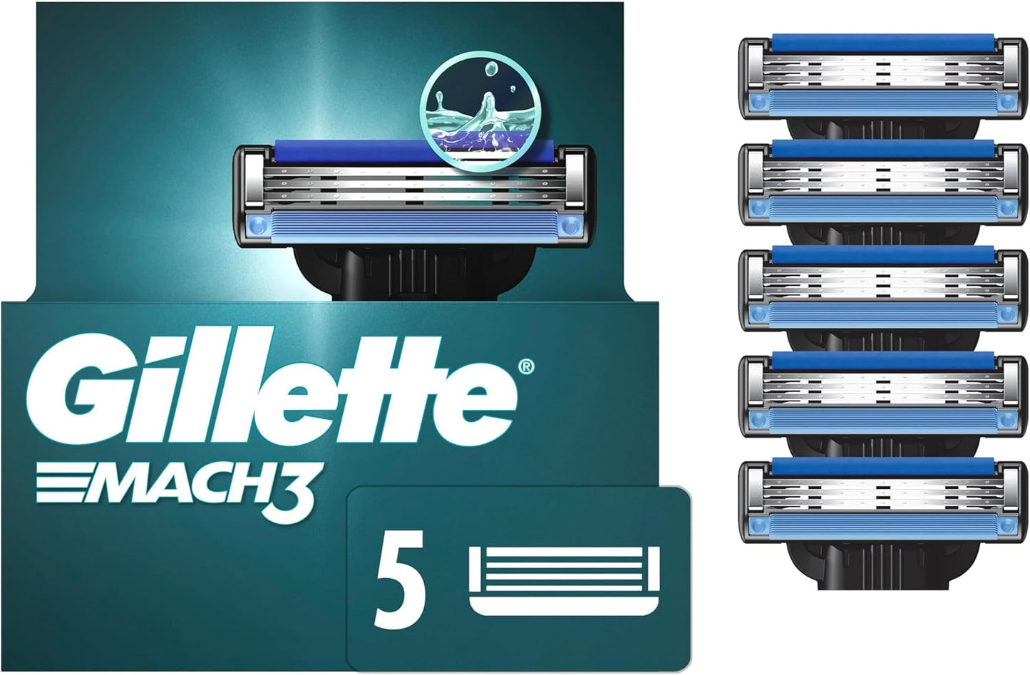 Gillette Mach3 Men’s Razor Blades - 5 Refills (packaging may vary)