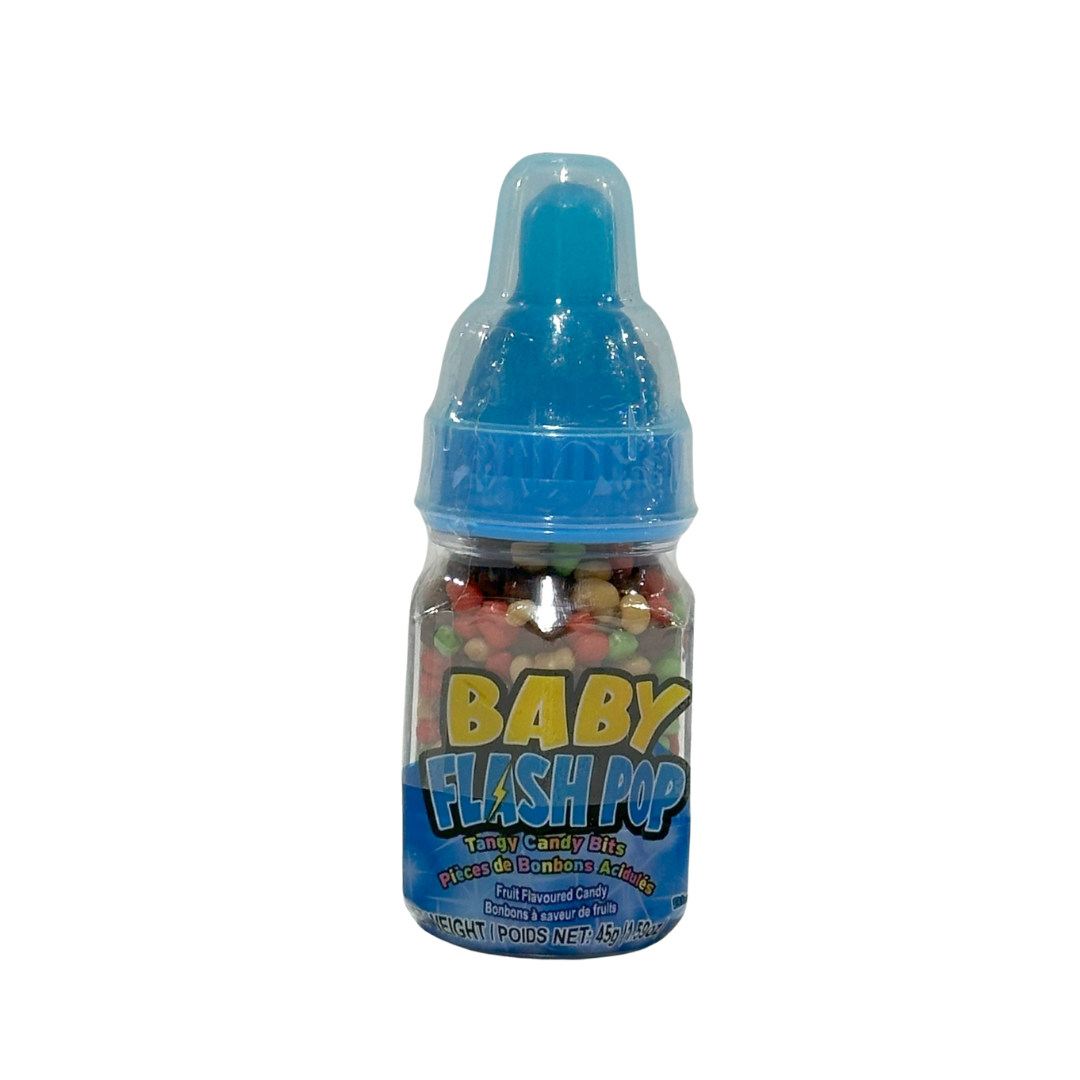 BABY FLASH POP TANGY CANDY BITS STRABERRY & BLUEBERRY FLAVOR