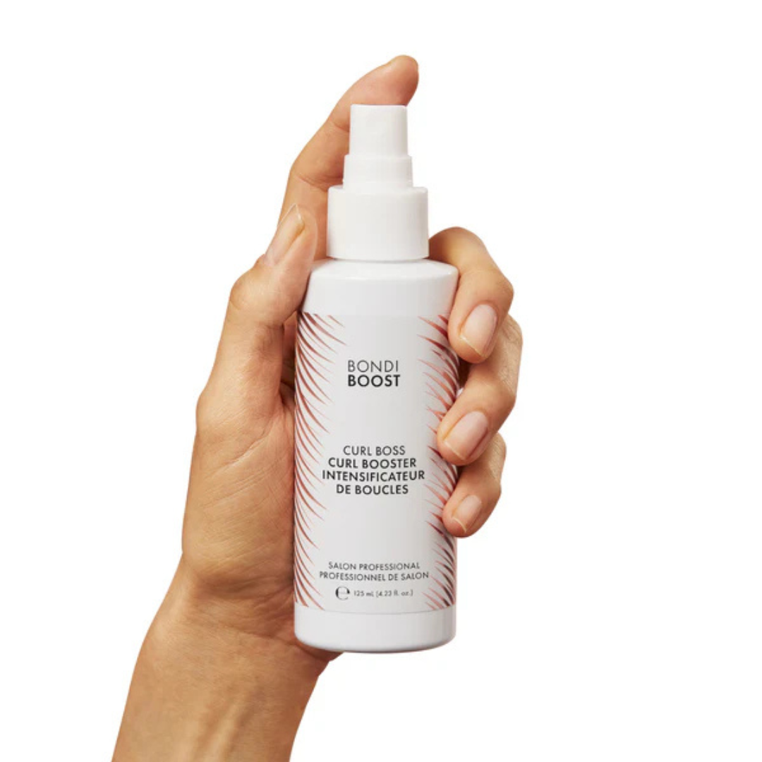 BONDI BOOST Curl Boss Booster Spray Revitalize + Hydrate + Elevate Curls, Anti-Frizz Leave In Enhancing Formula, Professional Grade for Bouncy + Defined + Frizz Free Curly Hair