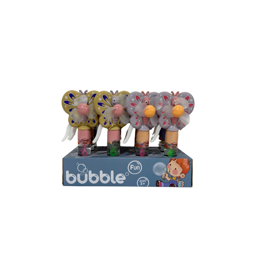 BUTTERFLY TOY WITH BUBBLES 1PC