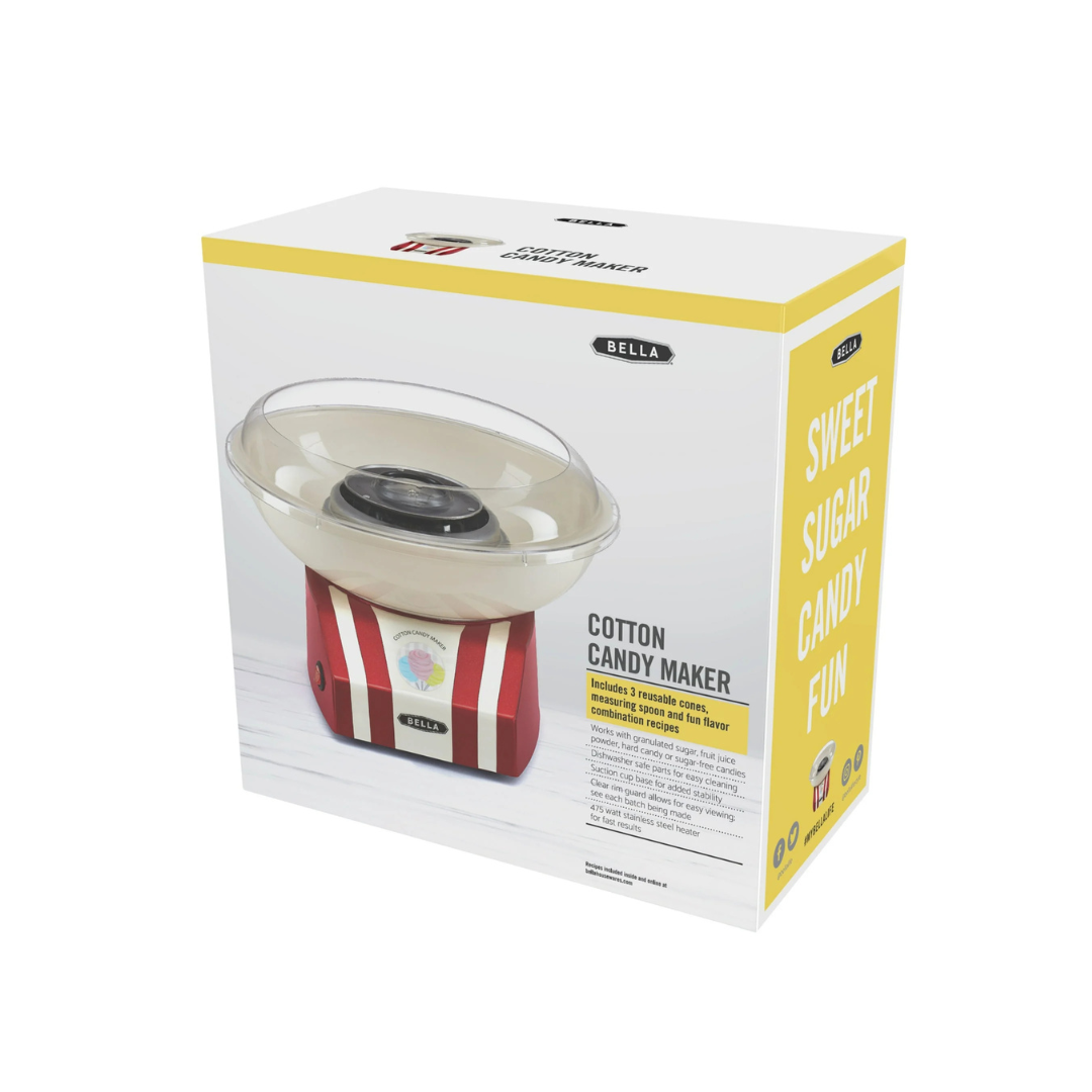 BELLA 13572 Cotton Candy Maker, Red and White