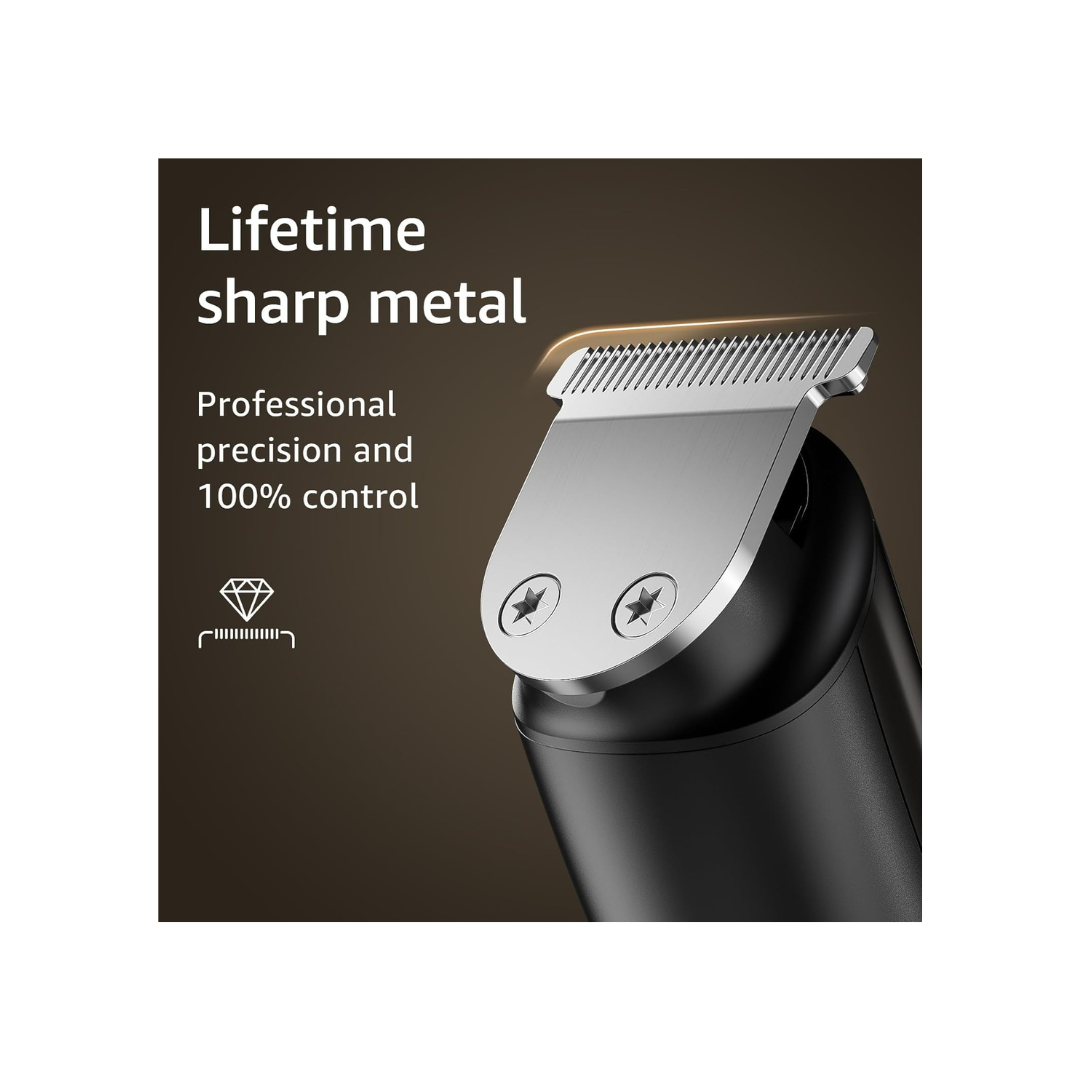SHPAVVER DELUXE Beard Trimmer for Men: Professional Barber Hair Clippers - 12-in-1 Cordless Grooming Kit - Waterproof Electric Razor with Turbo Speed & Precision Blades