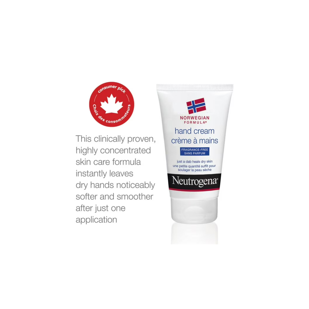 Neutrogena Norwegian Formula Unscented Hand Cream, Fragrance Free, 50 mL