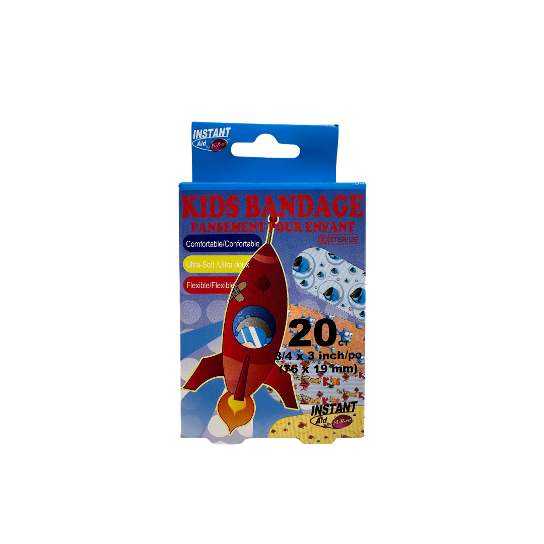 INSTANT AID KIDS BANDAGE 20 CT F0R BOYS & GIRLS
