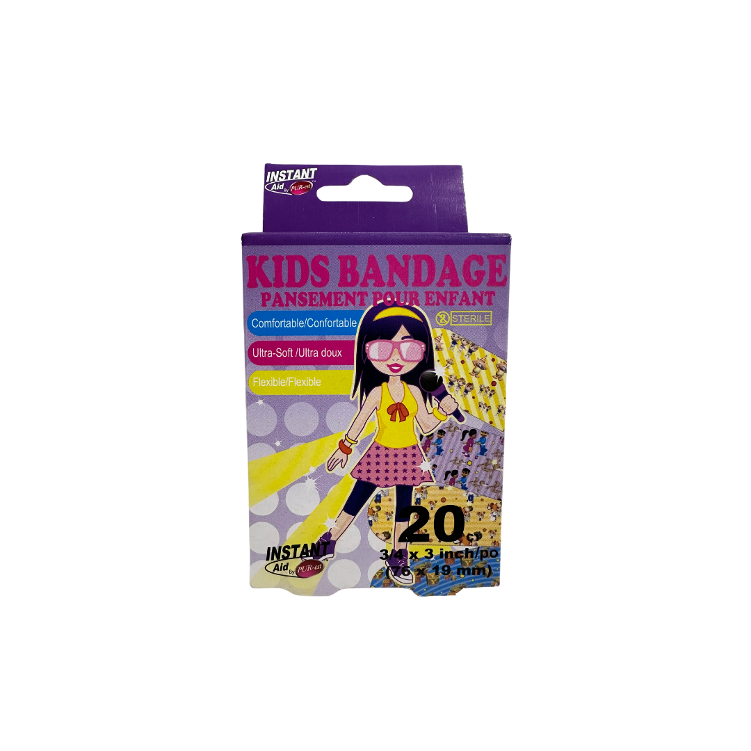 INSTANT AID KIDS BANDAGE 20 CT F0R BOYS & GIRLS