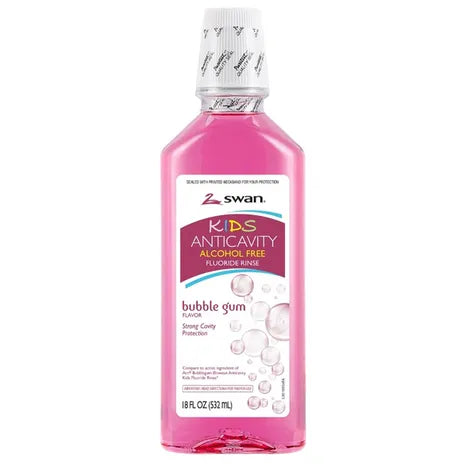 KIDS ANTICAVITY ALCOHOL FREE FLUORIDE RINSE BUBBLE GUM FLAVOR STRONG CAVITY PROTECTION 532ML