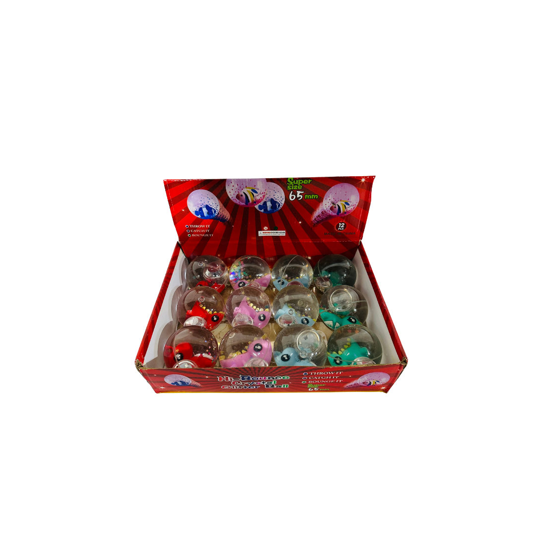 LIGHT UP BOUNCING BABY DRAGON BALL WITH GLITTER AND SUPER BOUNCE