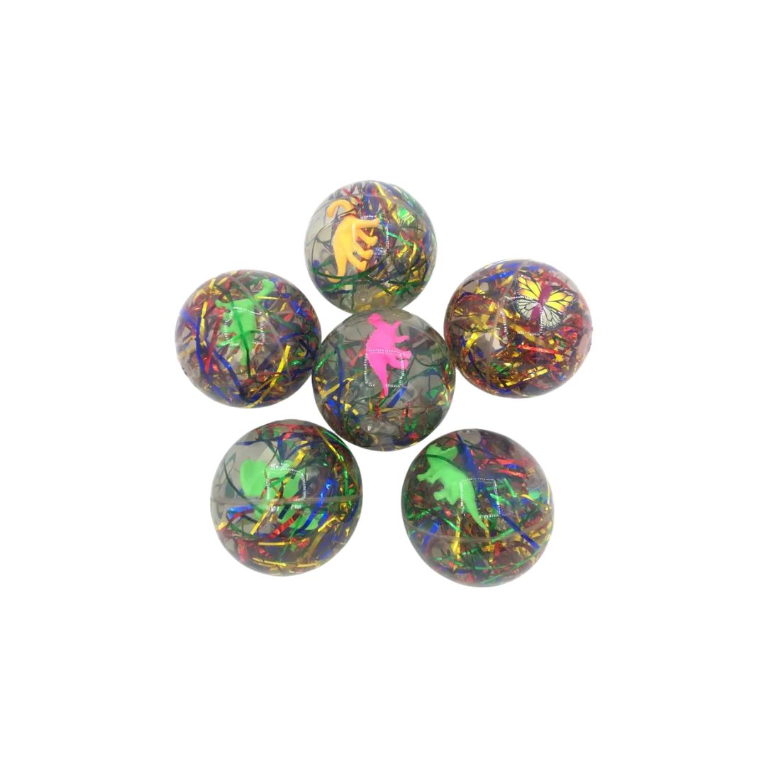 LIGHT UP BOUNCING BALL WITH DINOSAURS 1PC