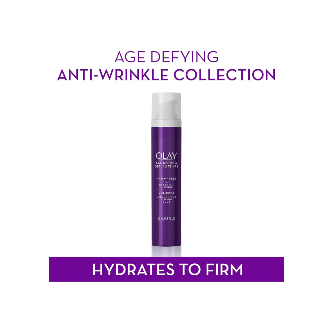 Olay Age Defying Day Face Cream, Anti-Wrinkle 2-in-1 with Face Serum with Vitamin B3, Niacinamide, 50 ml