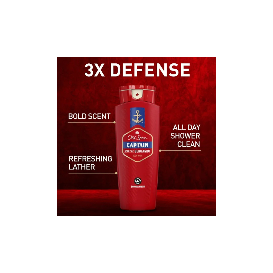 Old Spice Red Collection Body Wash for Men, Captain Scent 473ML
