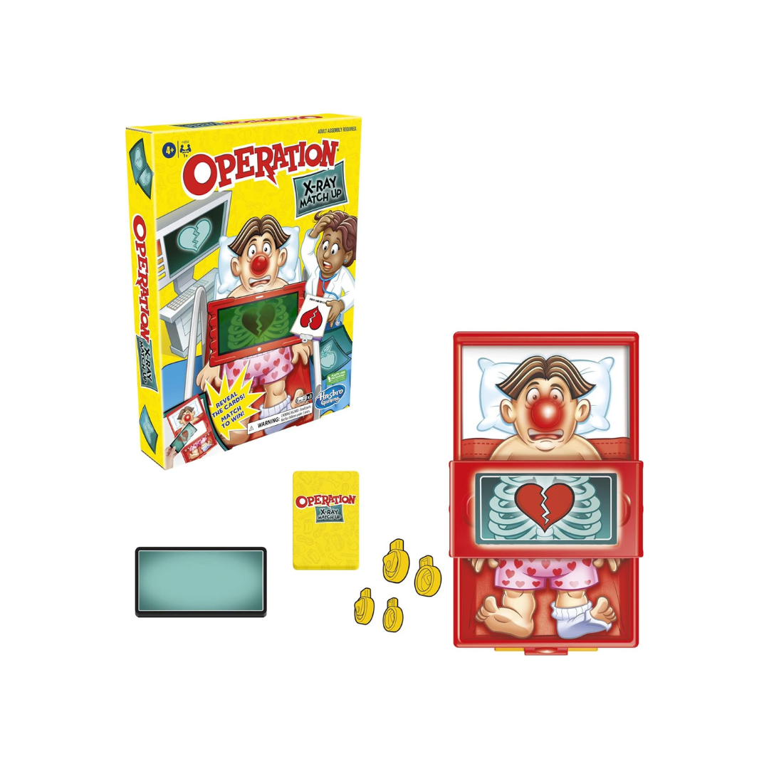 Hasbro Gaming Operation X-Ray Match Up Board Game for 2 or More Players, Matching Game for Kids Ages 4 and Up, with Lights and Sounds