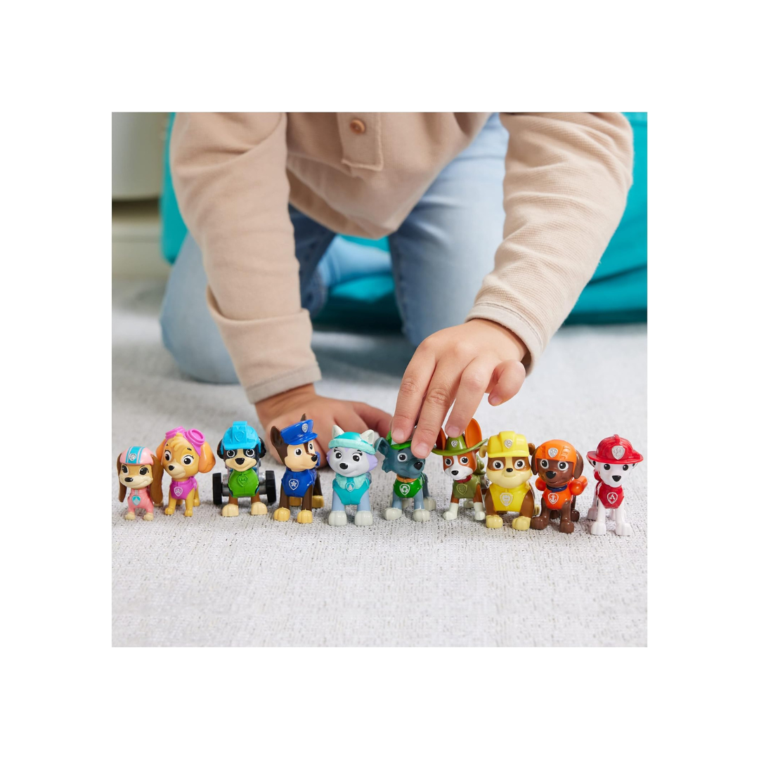 PAW Patrol, 10th Anniversary, All Paws On Deck Toy Figures Gift Pack with 10 Collectible Action Figures, Kids Toys for Ages 3 and up