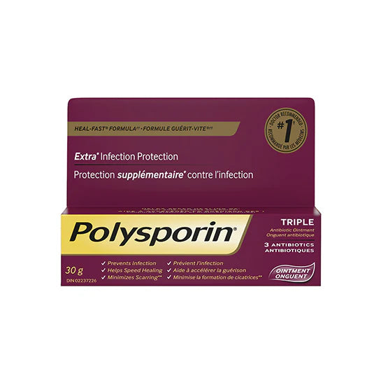 Polysporin Triple Antibiotic Ointment – Seals Minor Cuts, Scrapes & Burns - Heal Fast Formula - 30g