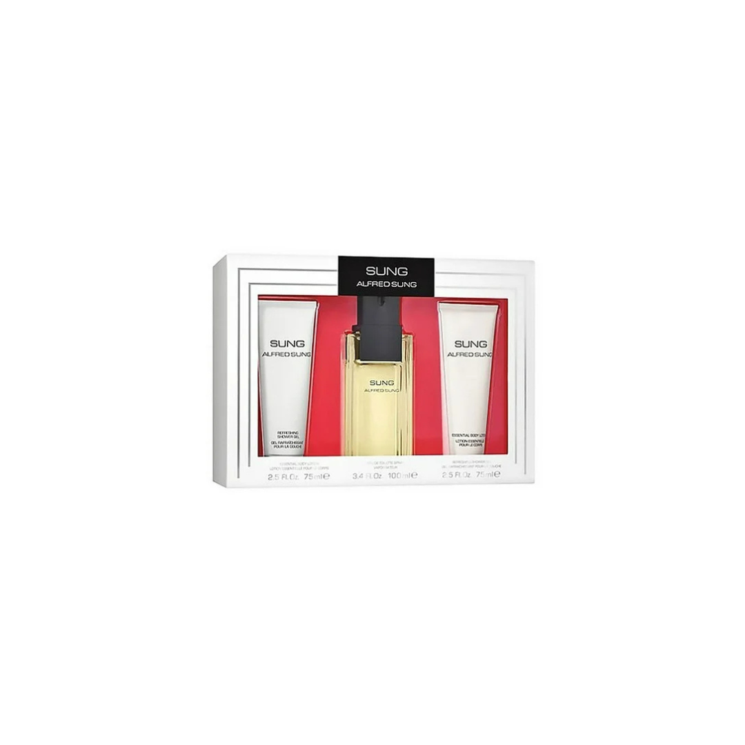 Alfred Sung By Alfred Sung Gift Set - 3.4 oz Eau De Toilette Spray + 2.5 oz Body Lotion + 2.5 oz Shower Gel