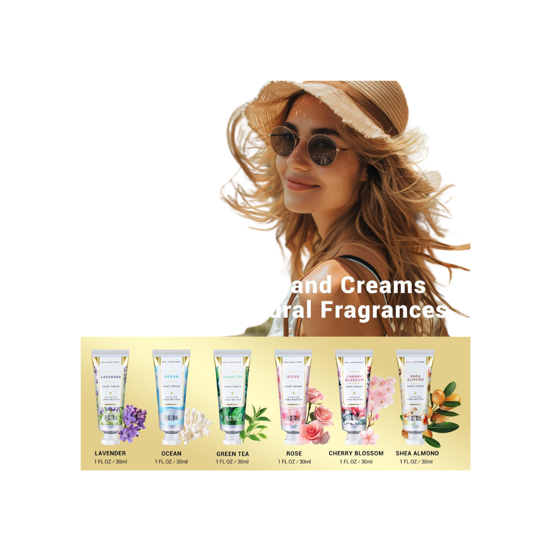 SPA LUXETIQUE QUALITY LOTION Hand Cream Gift Set for Women, Travel Size (6 PC Set )