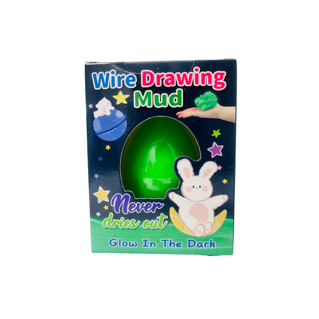 WIRE DRAWING MUD NEVER DRIES OUT GLOW IN THE DARK