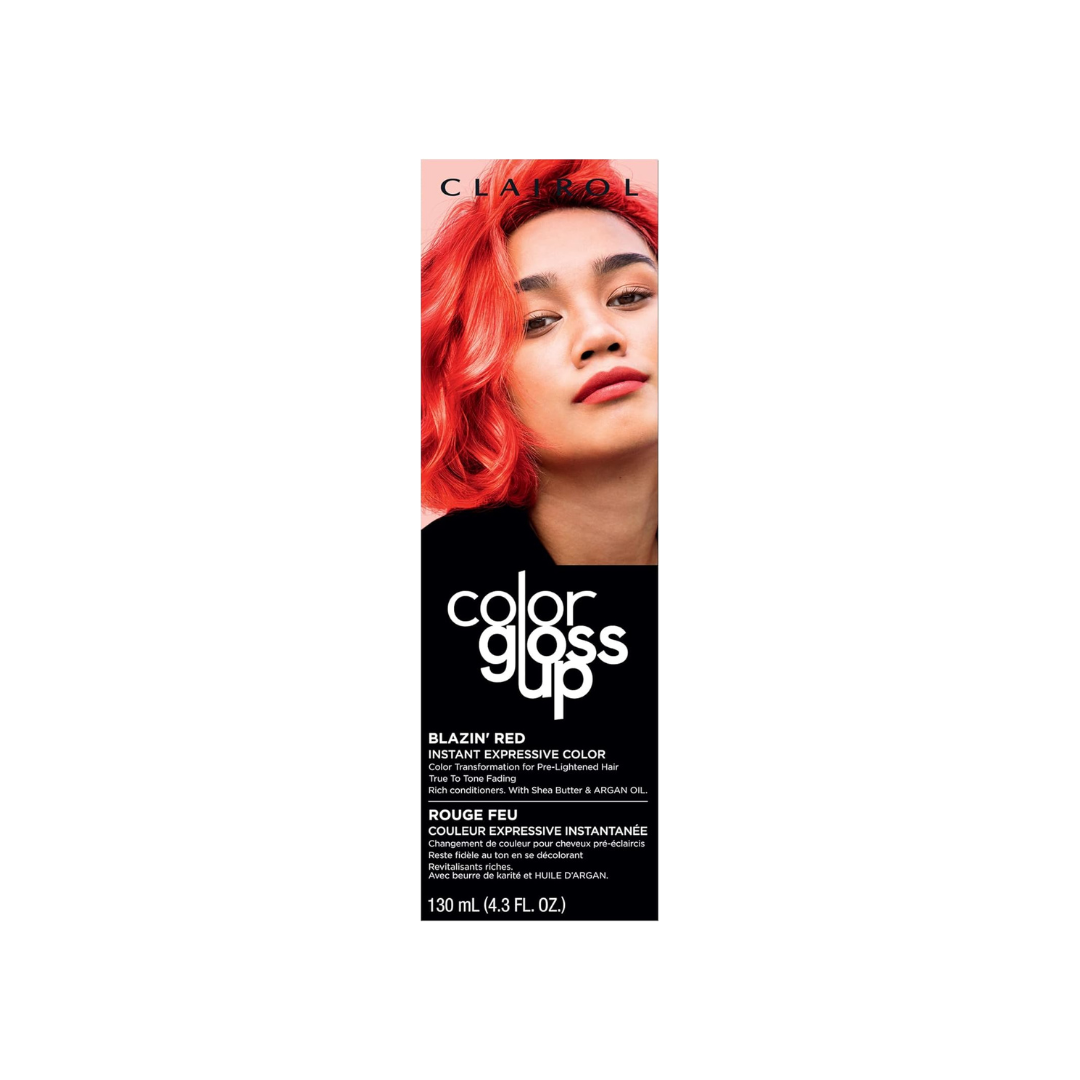 Clairol Color Gloss Up Temporary Hair Dye, Blazin Red Or Rose Hair Color, 4.3FL OZ