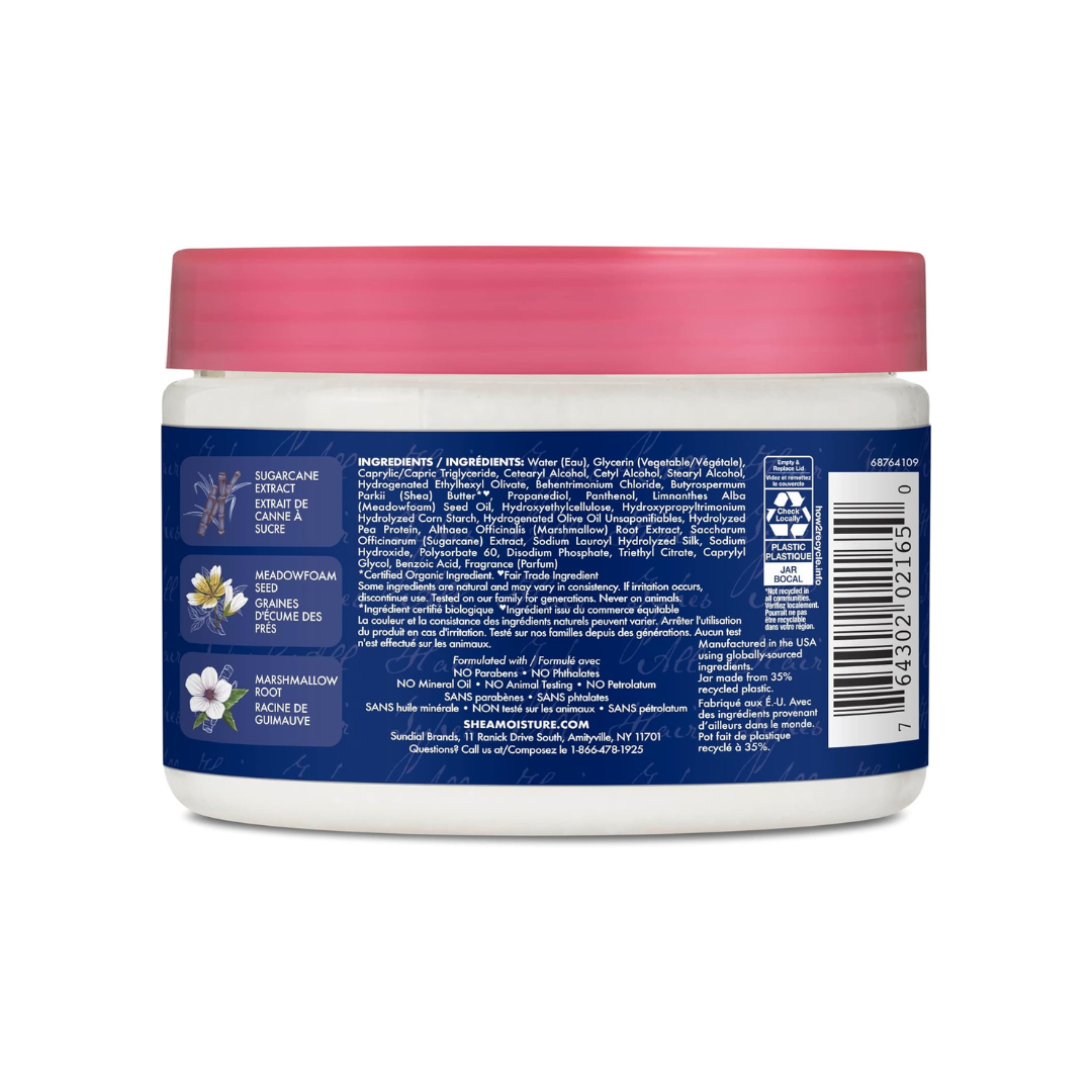 SheaMoisture Silicone-Free Miracle Masque Hair Treatment for all hair types Sugarcane Extract & Meadowfoam Seed hair conditioner with marshmallow root 340 ml