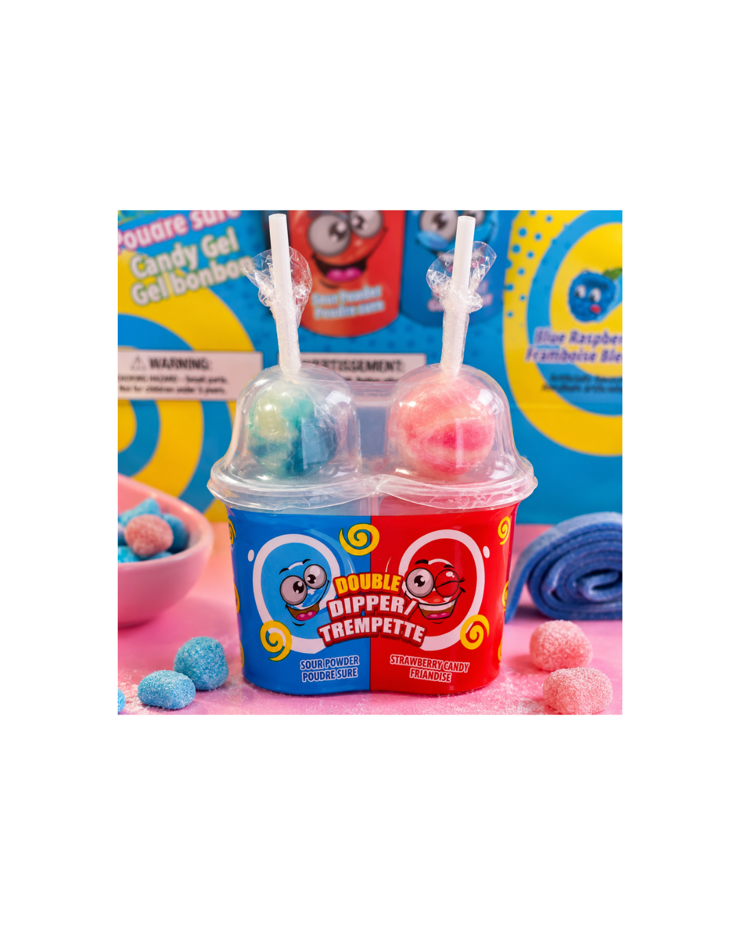 Double Dipper Lollipop Sour Powder