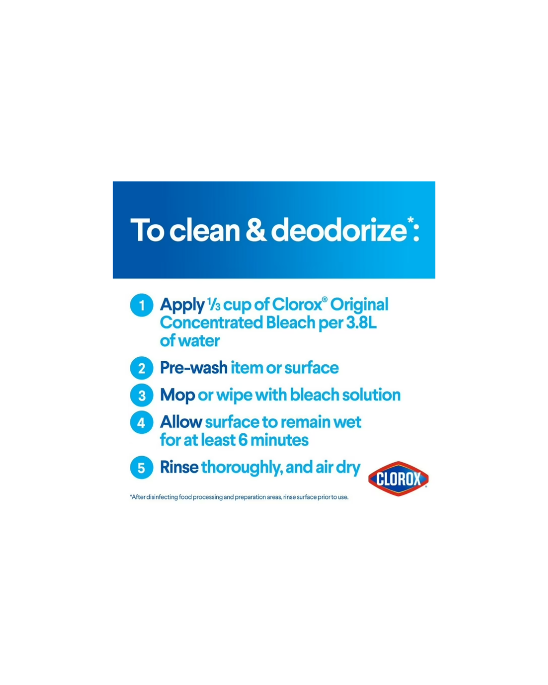 Clorox Original Concentrated Bleach 1.27 L