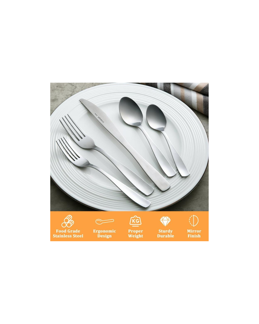 Simply Essential 20-Piece Milton Cutlery Set – Stainless Steel