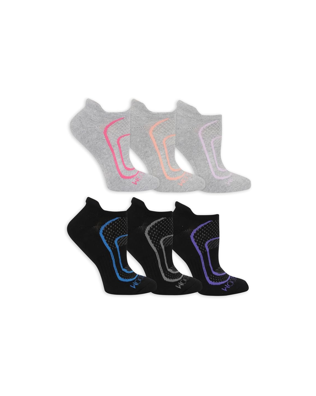 Fruit of the Loom No Show Cushioned CoolZone Cotton Socks – 6 Pairs, Size 4–10 (Women)