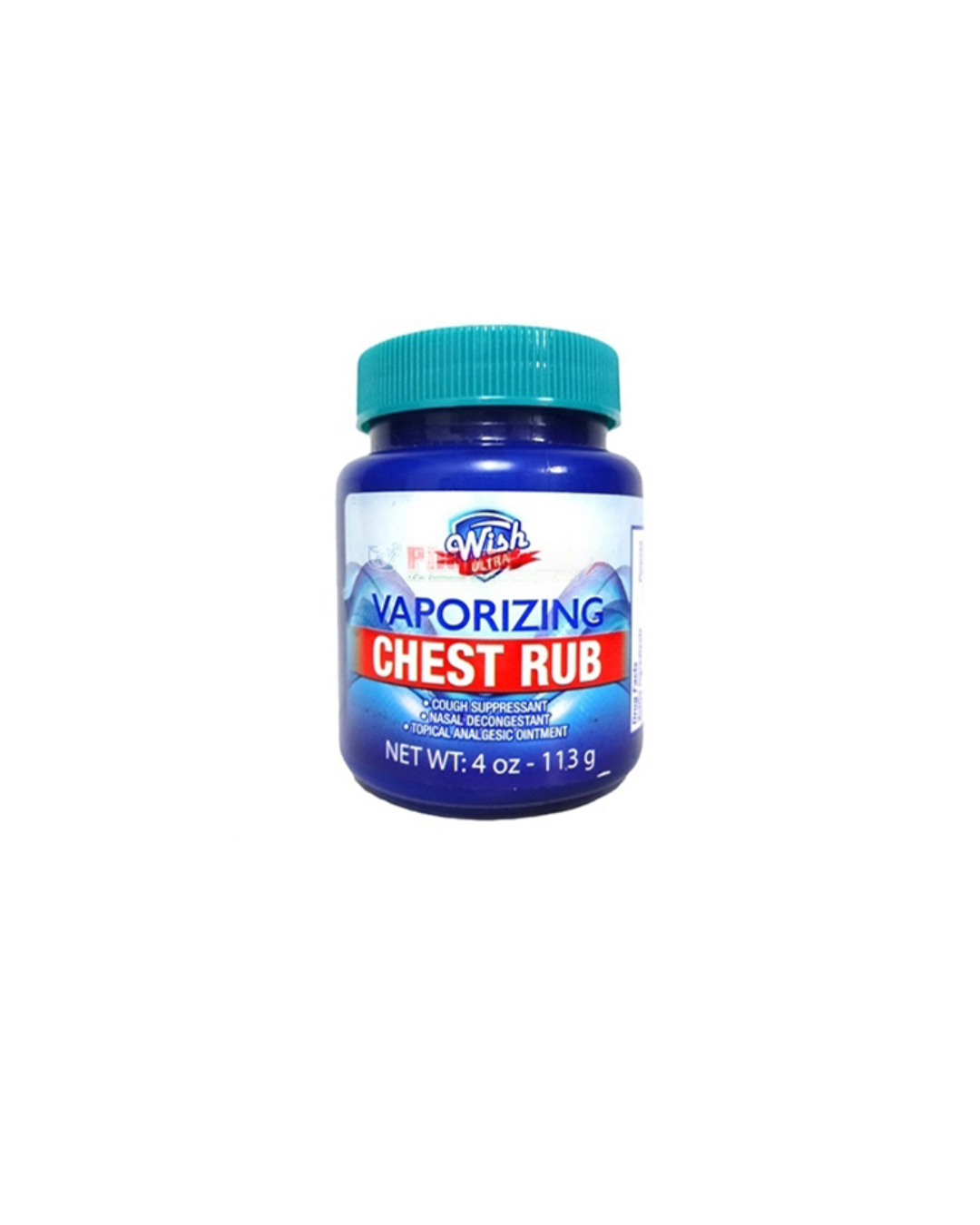 Wish Ultra Vaporizing Chest Rub – Cough Suppressant & Topical Analgesic – 113 g