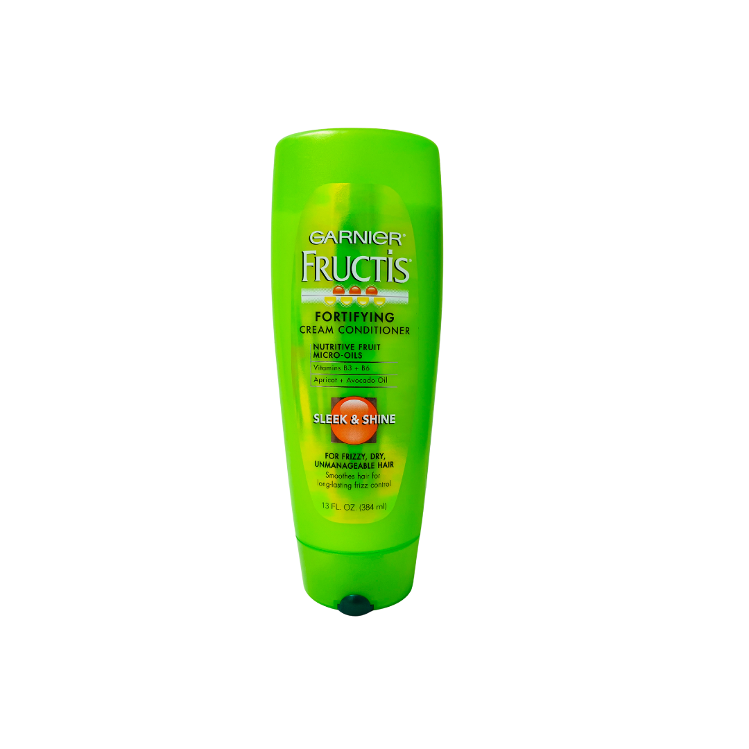 GARNIER FRUCTIS FORTIFYING CONDITIONER SLEEK & SHINE SMOOTHENS HAIR FOR LONG LASTING FRIZZ CONTROL