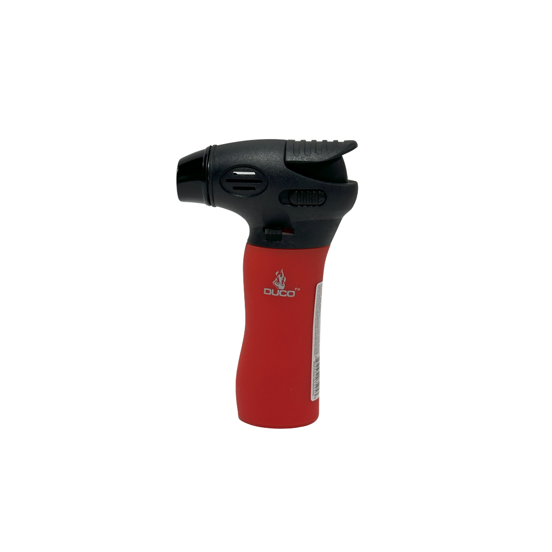 DUCO TORCH REFILLABLE LIGHTER, RED IN COLOUR