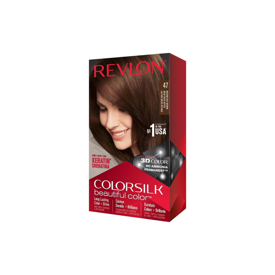 REVLON HAIR COLOR #47 MED RICH BROWN