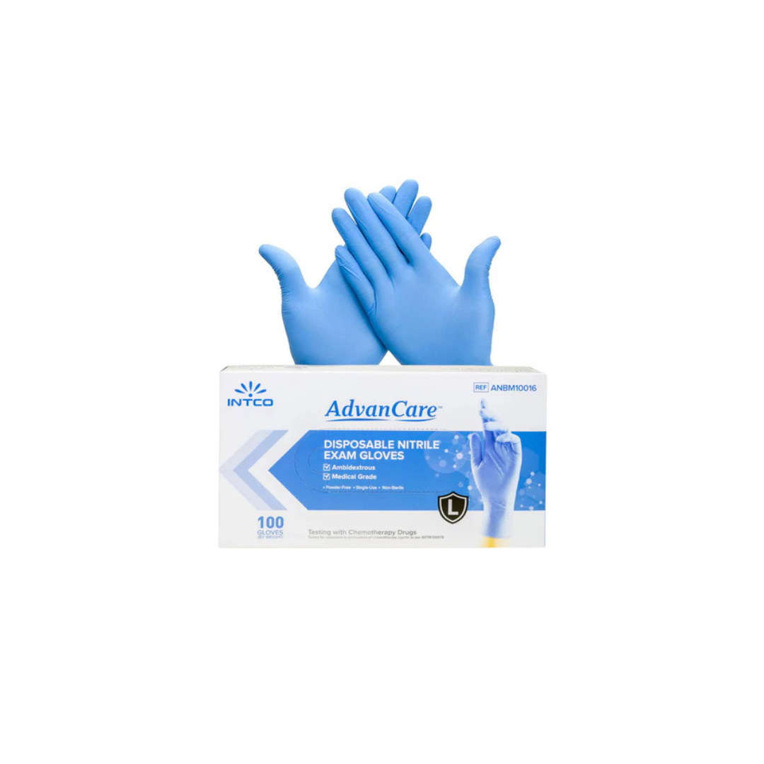 ADVANCED CARE DISPOSIBLE GLOVES POWDER FREE 100 PACK LARGE