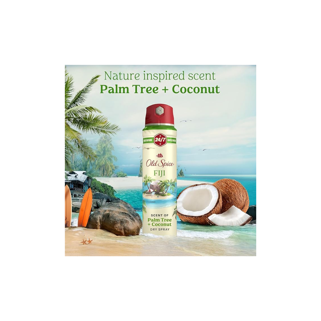 Old Spice Antiperspirant Deodorant Spray for Men Fiji with Palm Tree
