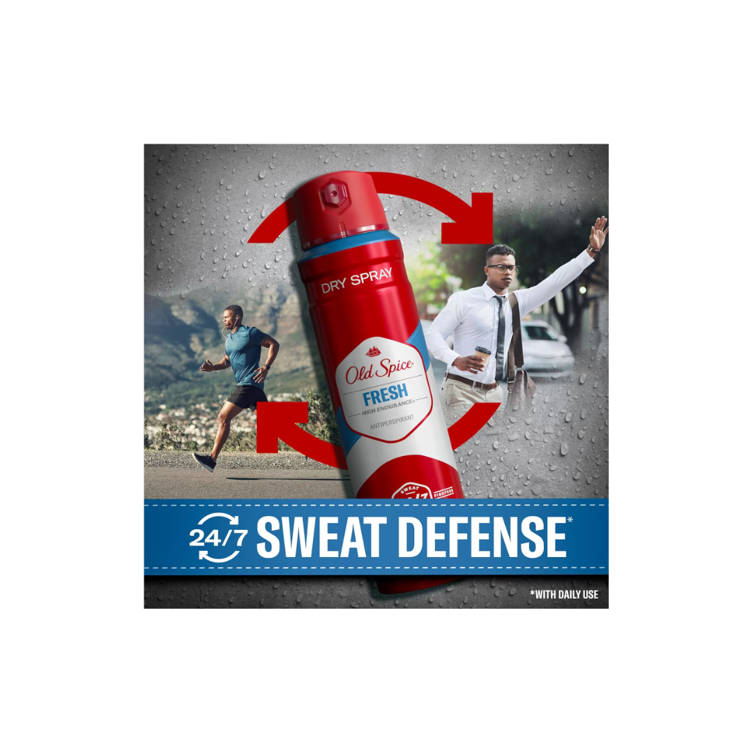 Old Spice Fresh High Endurance Antiperspirant and Deodorant Body Spray For Men 122g
