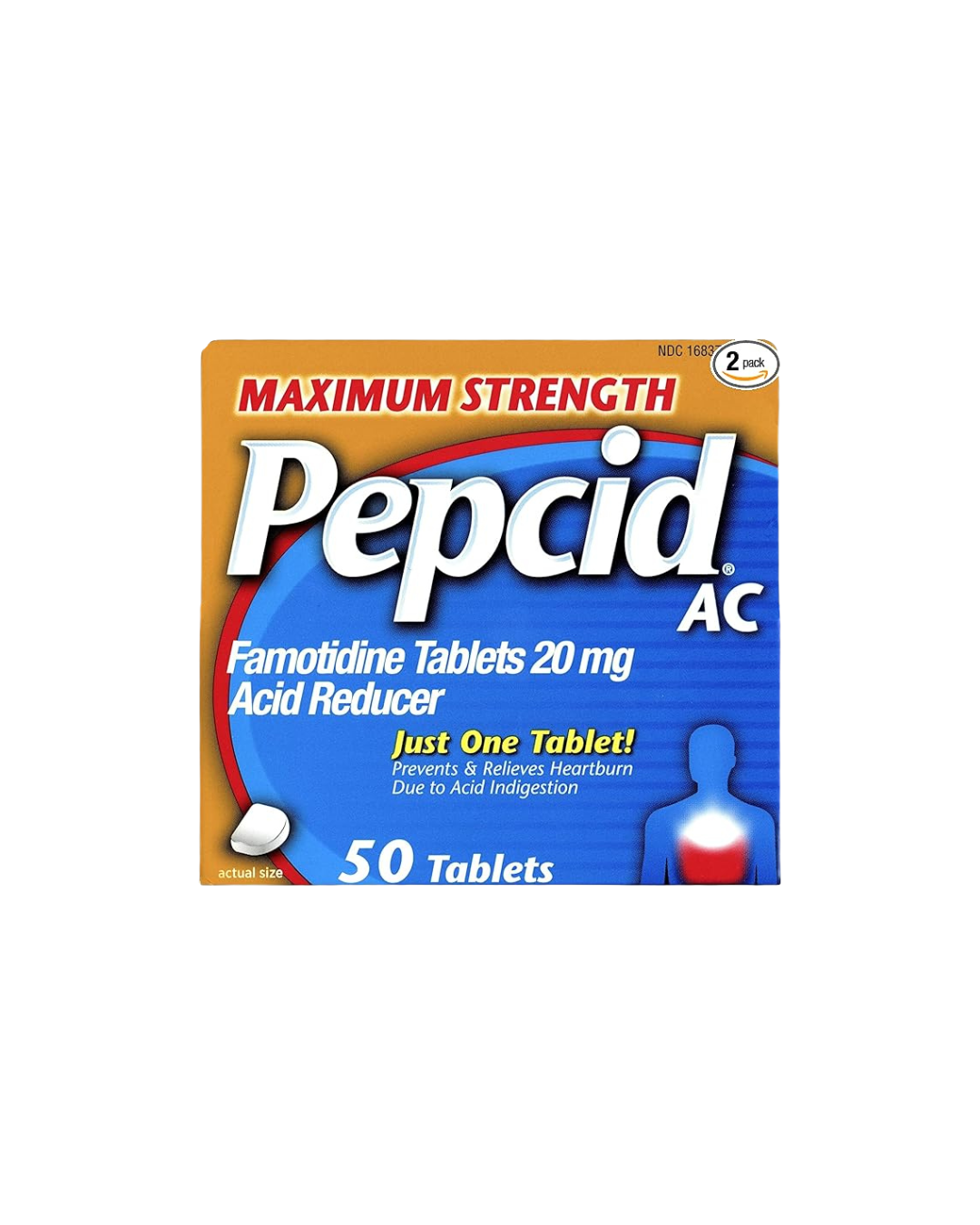 Pepcid AC Maximum Strength, Acid Reducer Tablets, 50 Count