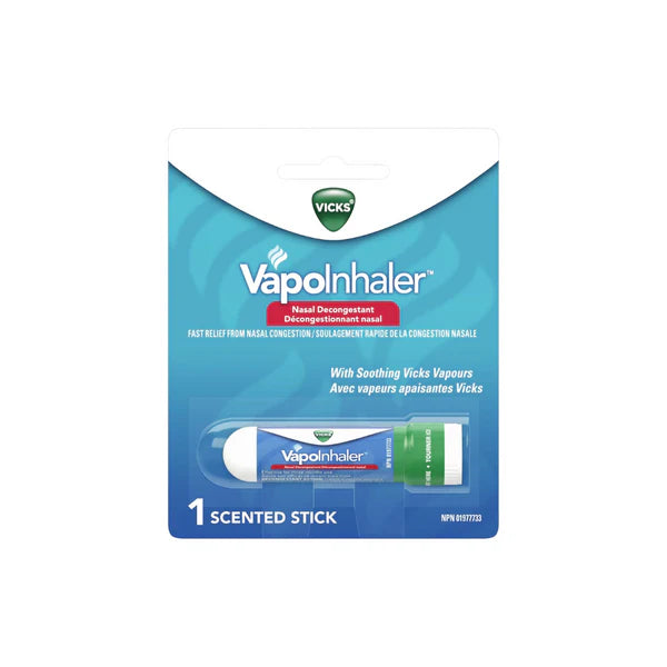 Vicks Vapoinhaler Nasal Decongestant, 0.20 mL, Soothing Vicks Vapours