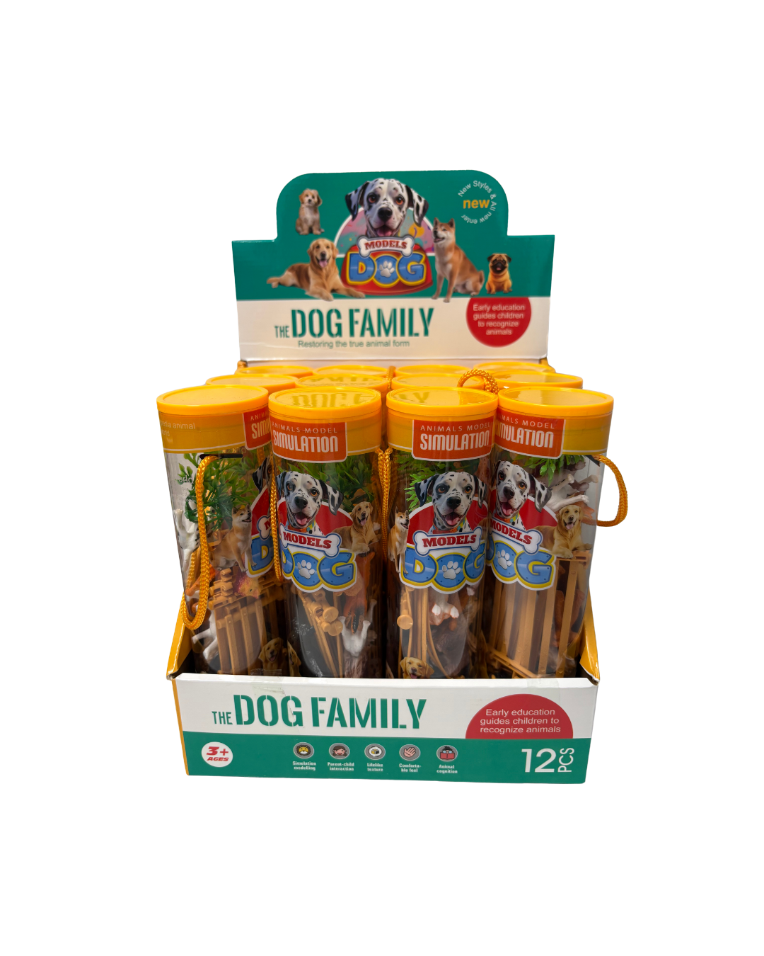 The Dog Family – Animal Model Simulation Toy Set (Per Piece)