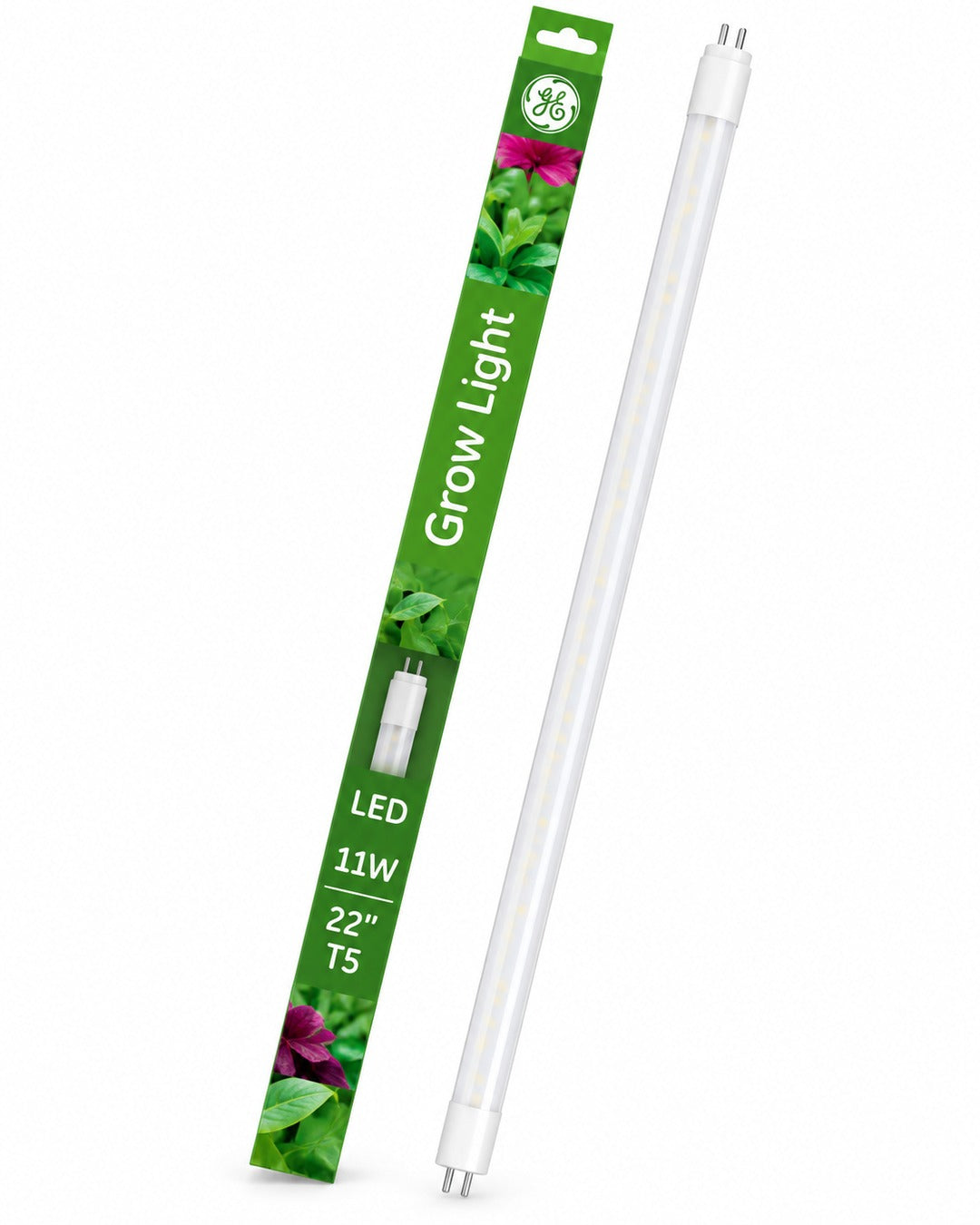 GE Grow Light Balanced Spectrum LED Tube, 11W, 22-Inch, T5, G5 Base, 1-Pack