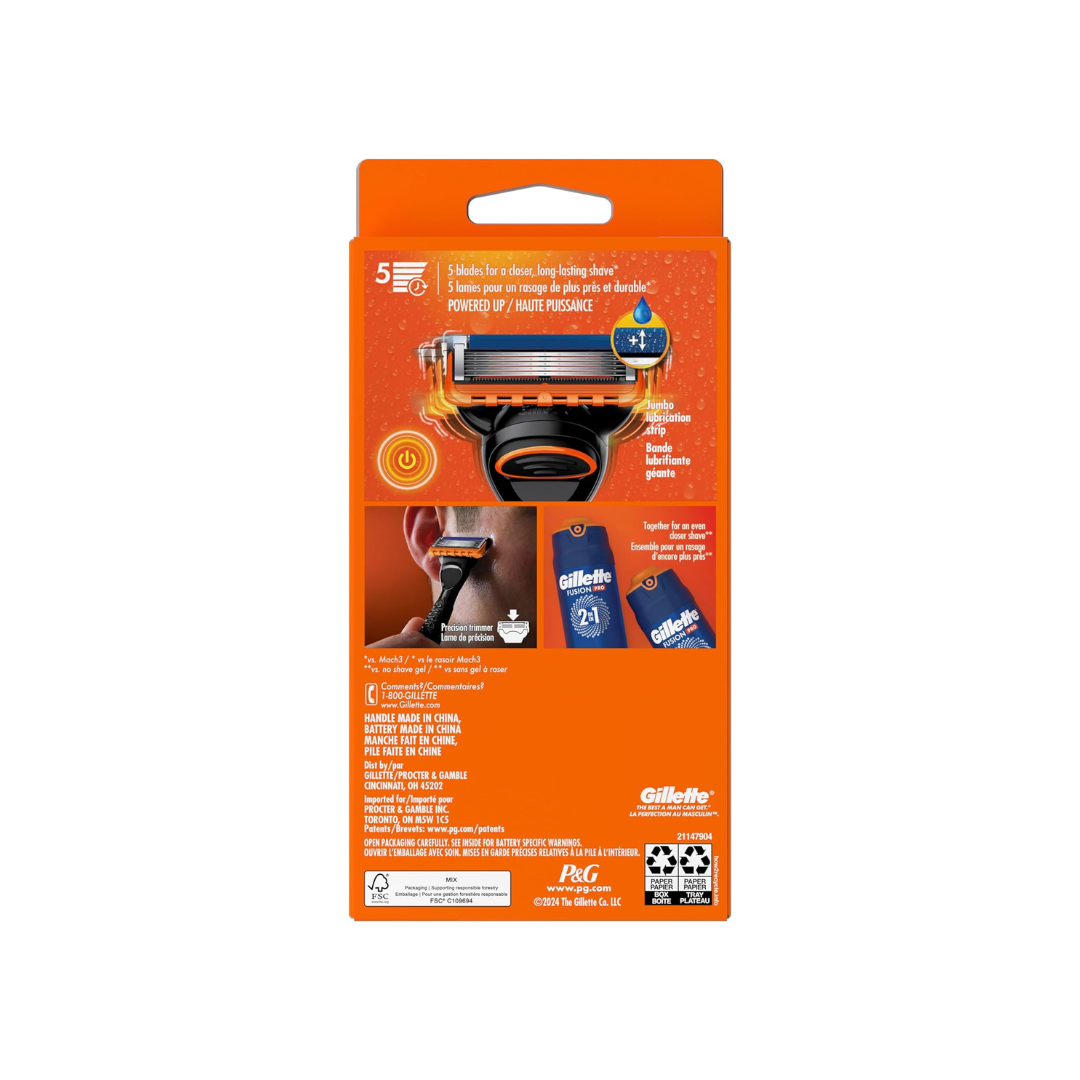 Gillette Fusion5 Power Men's Razor ( Packaging May Vary )