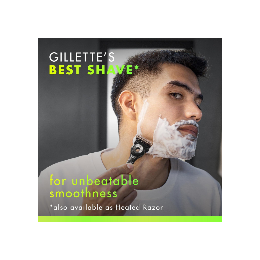 Gillette Mens Razor Blade Refills with Exfoliating Bar by GilletteLabs, Compatible Only with GilletteLabs Razors with Exfoliating Bar and Heated Razor, 4 Razor Blade Cartridges