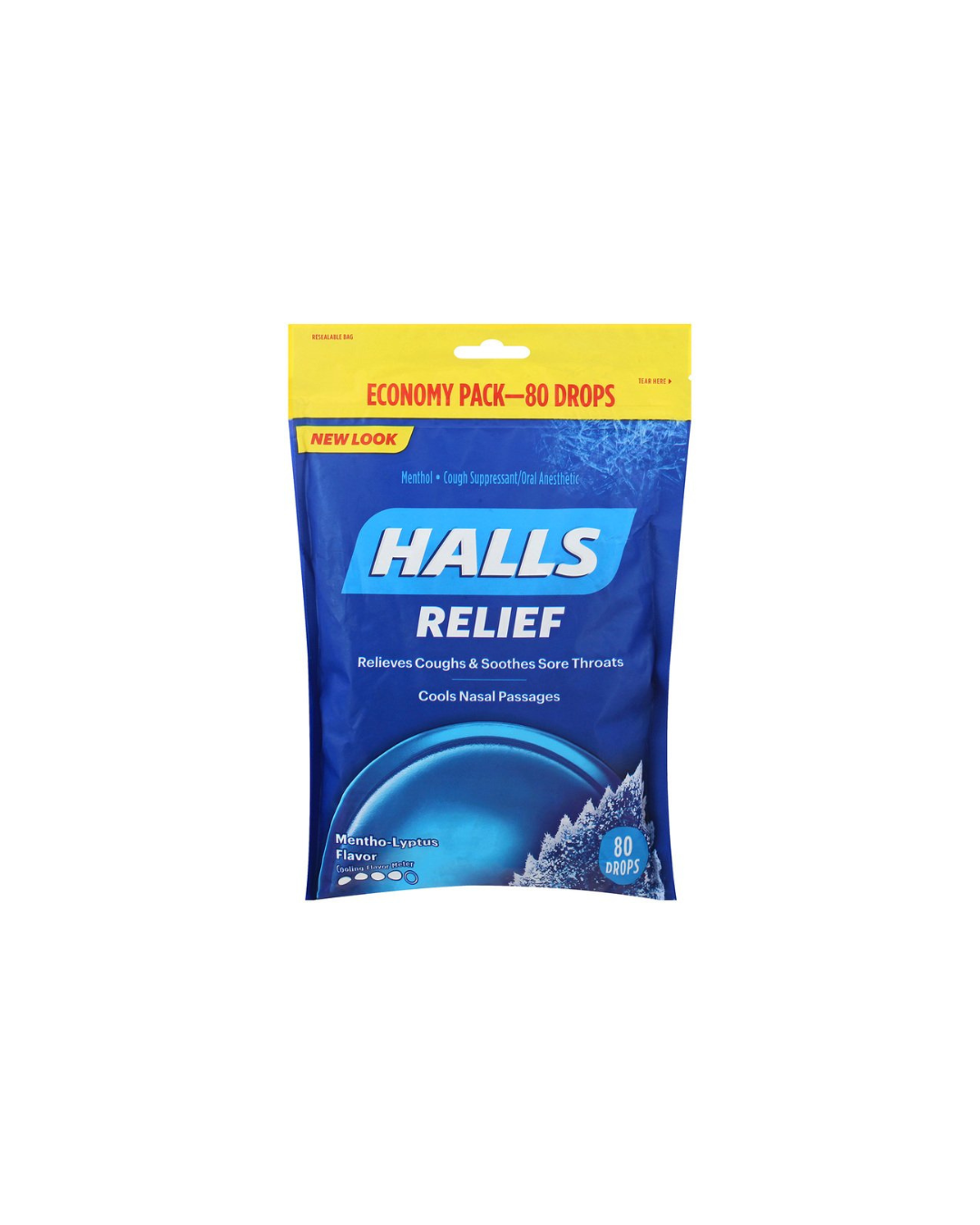 Halls Mentho-lyptus Economy Bag, 80ct