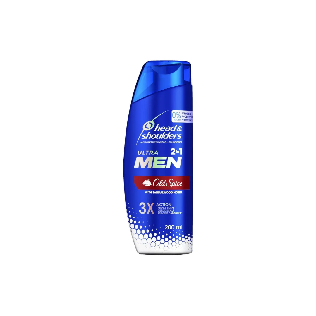 Head & Shoulders Old Spice Ultra Men 2 In 1 Dandruff Shampoo 200mL