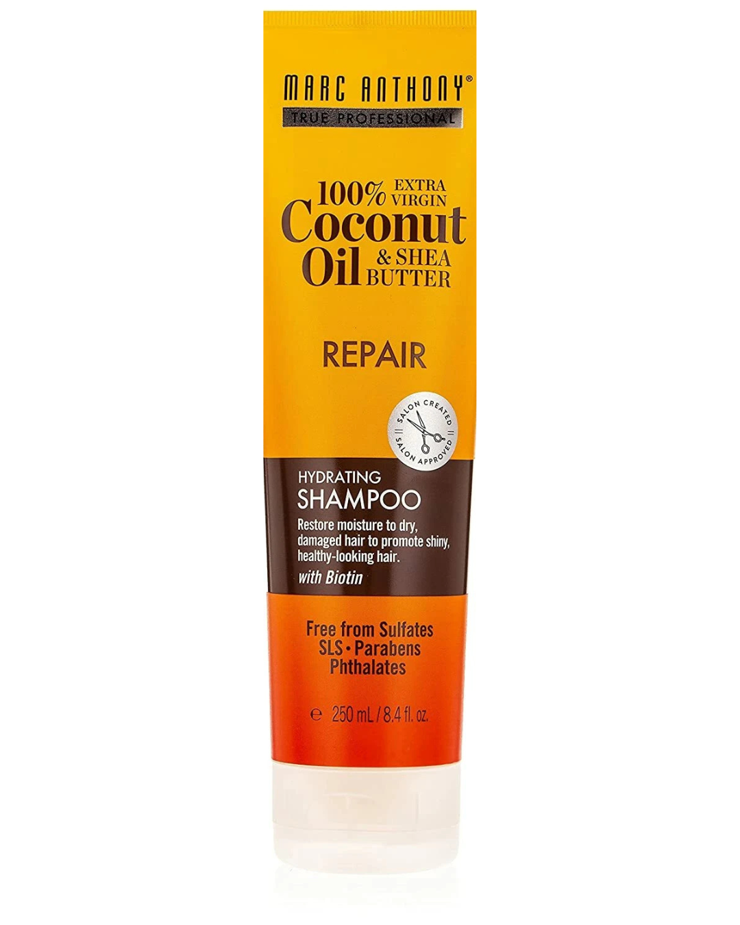 MARC ANTHONY TRUE PROFESSIONAL 100 % EXTRA VIRGIN COCONUT OIL & SHEA BUTTER HYDRATING SHAMPOO RESTORE MOISTURE TO DRY DAMAGED HAIR TO PROMOTE SHINY, HEALTHY LOOKING HAIR
