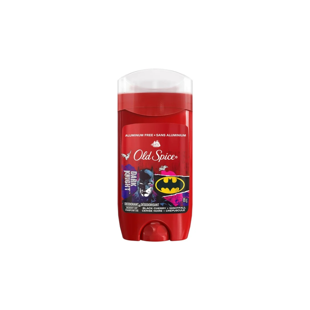 Old Spice Aluminum Free Deodorant for Men, 24/7 Freshness, Long Lasting Odor Protection, Smell Like a Hero, Batman, Black Cherry and Nightfall Scent, 85G
