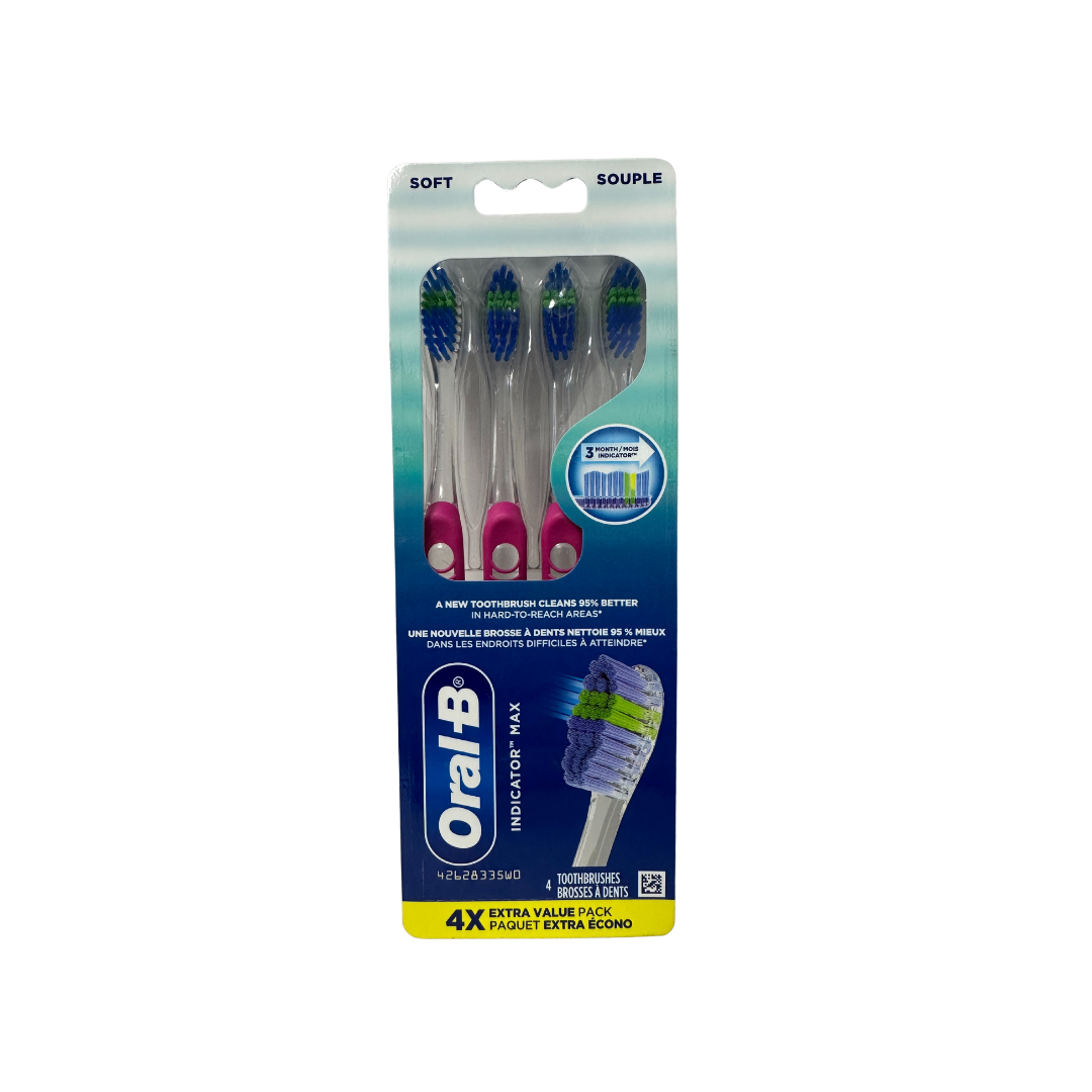 Oral-B Toothbrush, Soft, 4 count