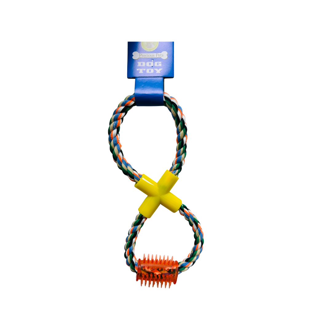 PET TOYS BITE RESISTANT DOG ROPE WITH SPIKES