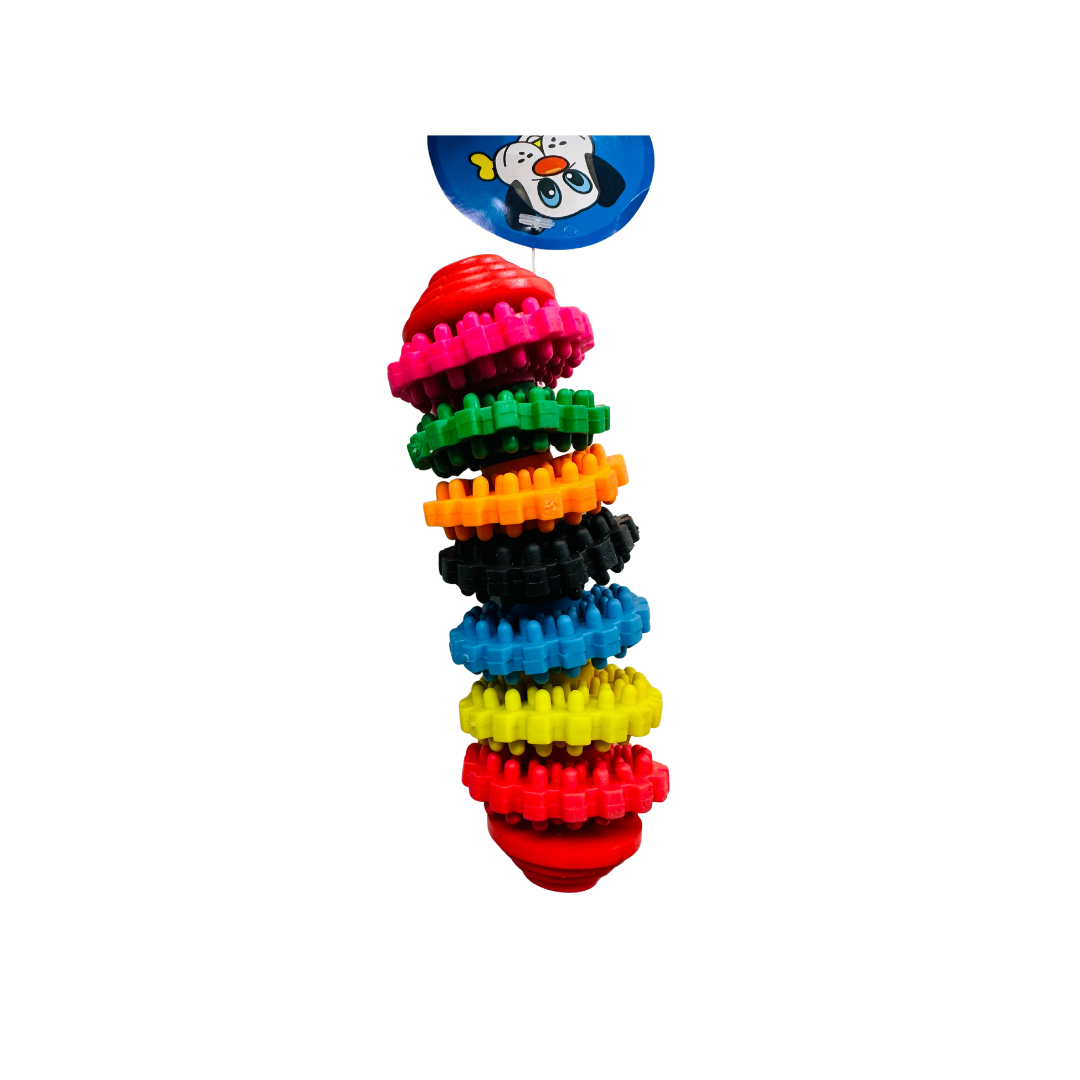 PET TOYS Chew Toy Roller Dog Accessories Colorful Rubber Dental Teething Healthy Teeth Gums Chew Toy